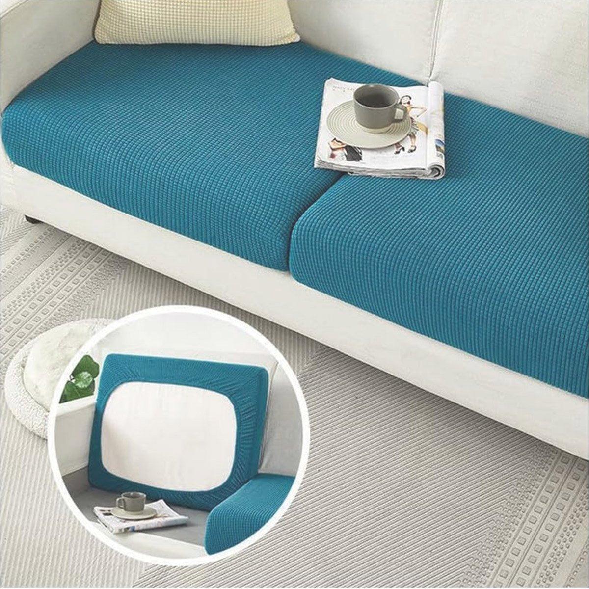 Sofa Accessories: Stretch Sofa Slipcover 4 Seasons Universal Couch Protector Elastic Fabric Cover - Single-Light-Grey