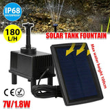 Fountains & Ponds: Solar Powered Water Fountain Pump Garden Pond Submersible Filter Fish Tank Kit