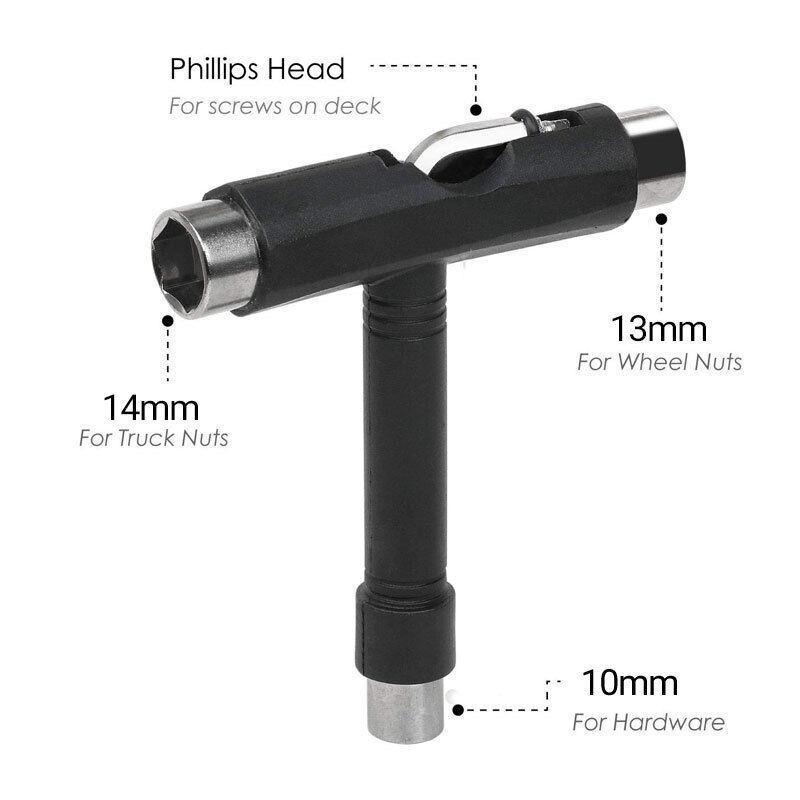 Roller Spanner Tool Skate T-Type Wrench Longboard Skateboard Screwdriver Mini