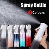 Cosmetic & Toiletry Bags: Hair Water Spray Bottle Empty- Continuous Mister Sprayer Ultra Fine Mist Bottle - Black