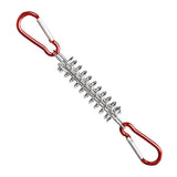 1-15PCS Outdoor Camping Tent Spring Wind Rope Buckle Fix Hook Buckles Silver Red - 1pcs