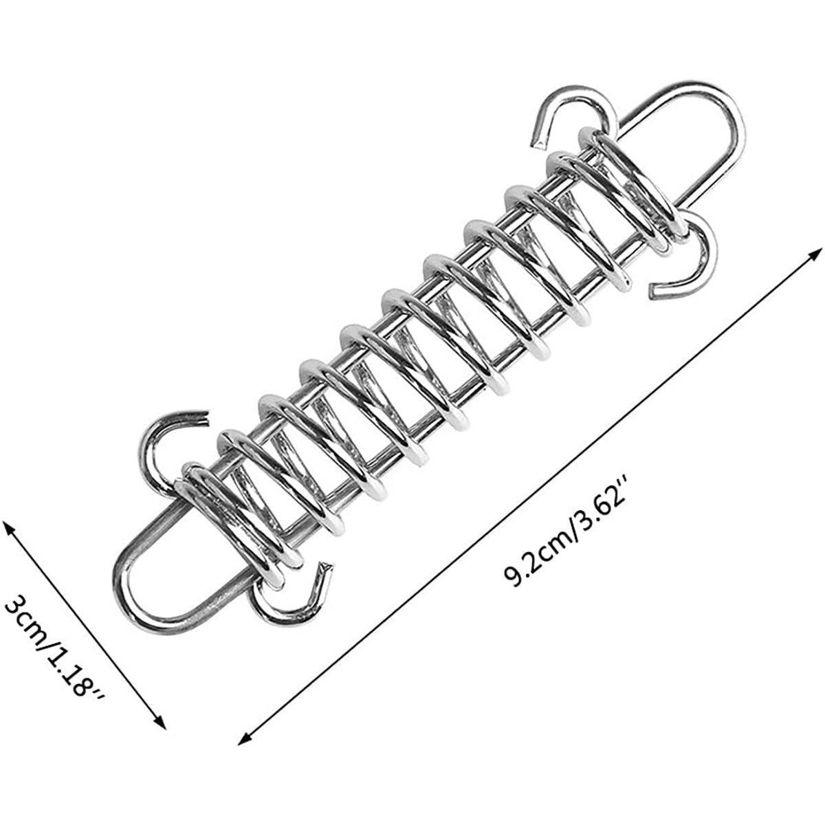 Camping Appliances: 1-15PCS Outdoor Camping Tent Spring Wind Rope Buckle Fix Hook Buckles Silver Red - 5pair
