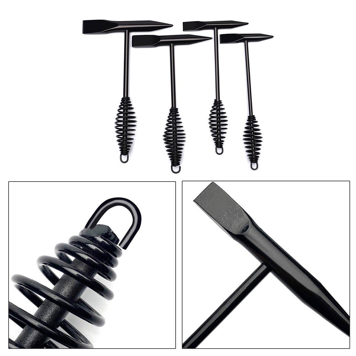 Hammers: Welding Chipping Hammer Spring Handle Hold Heart Cleaning Harden DIY Metal Black - 250g