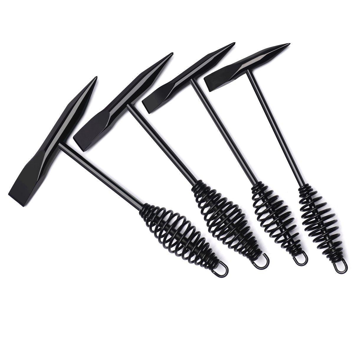 Hammers: Welding Chipping Hammer Spring Handle Hold Heart Cleaning Harden DIY Metal Black - 500g