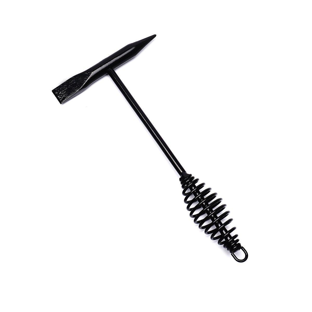 Hammers: Welding Chipping Hammer Spring Handle Hold Heart Cleaning Harden DIY Metal Black - 500g