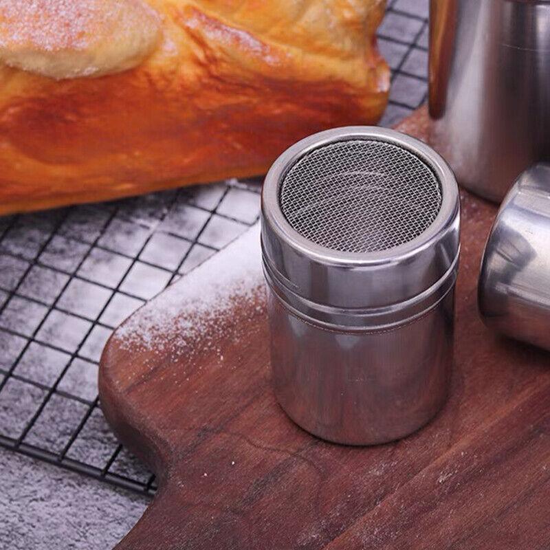 Bakeware & Accessories: Stainless Steel Icing Sugar Cocoa Coffee Shaker Flour Duster Chocolate Powder