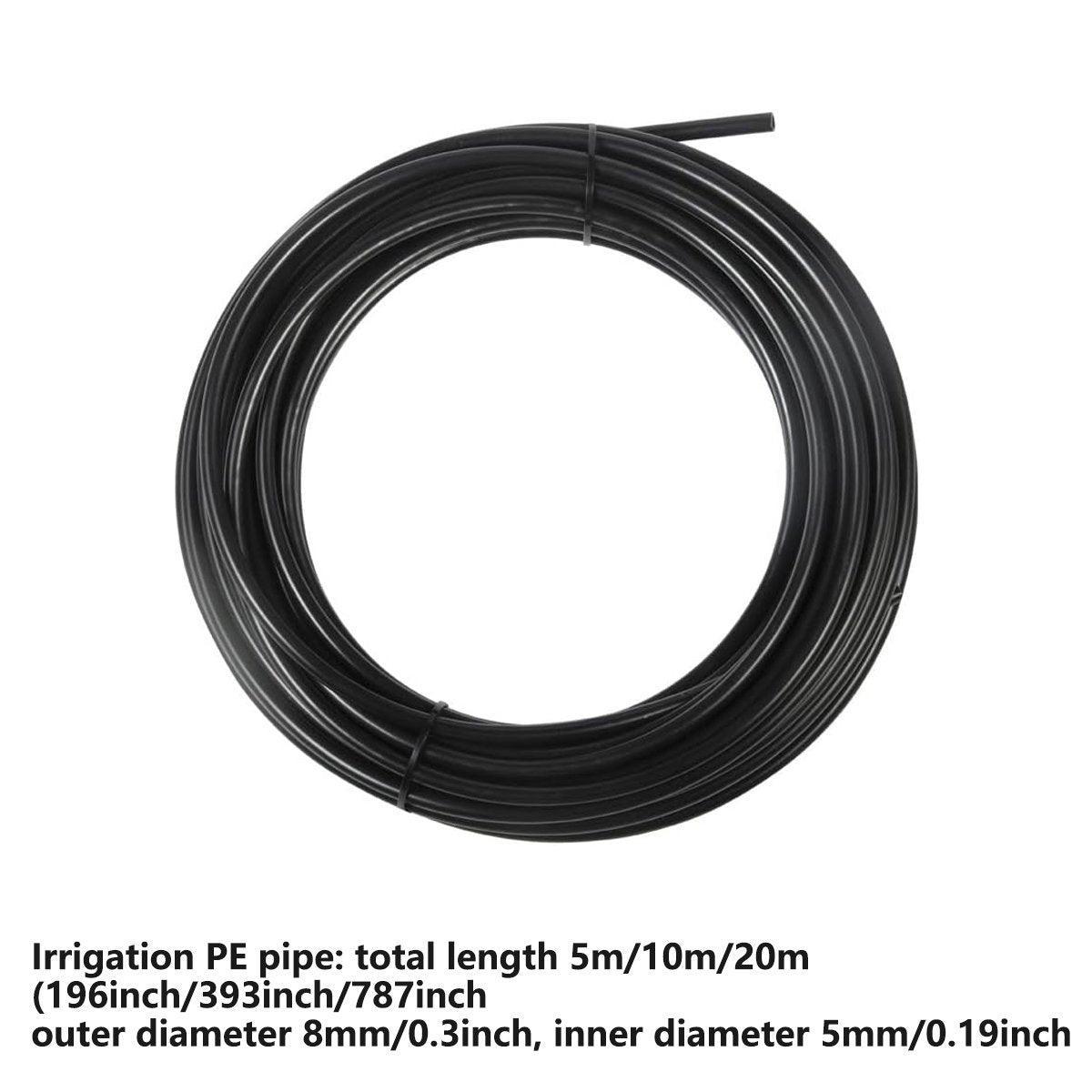 Gardening Tools: 5M 10M 20M Garden Watering System Adjustable Spray Irrigation Hose Sprinkler - 5m