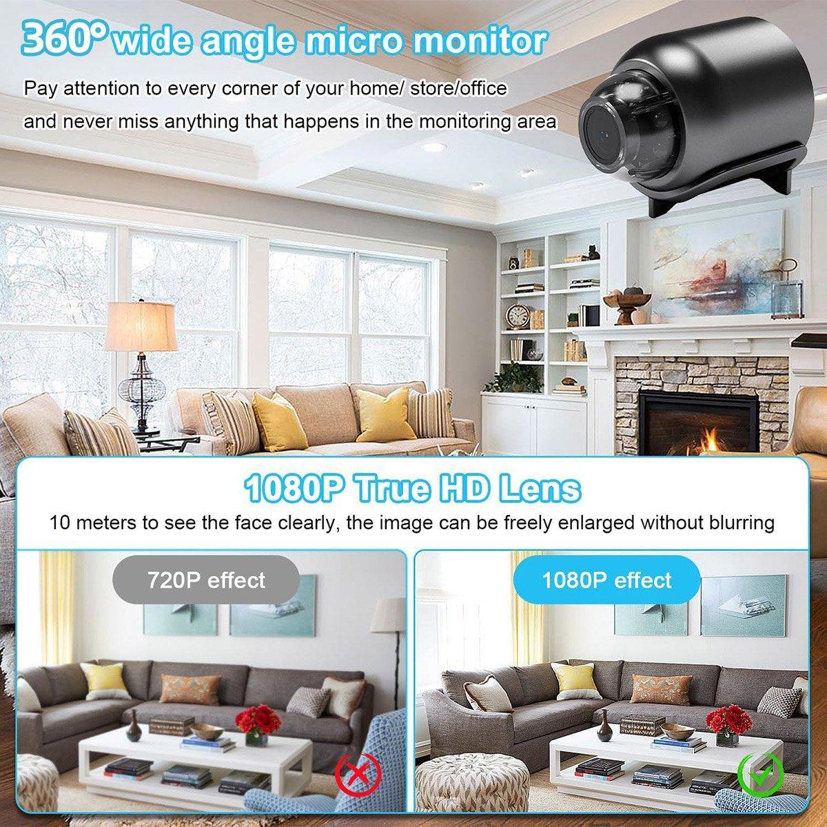 Security Cameras & Accessories: 360 Degree Panoramic Wireless Home Monitor HD Remote Viewing by Cell Phone
