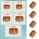 200 x Brown Bento Salad Pasta Rice Kraft Paper Lunch Box Takeaway Food Container - 900ml+PET lid
