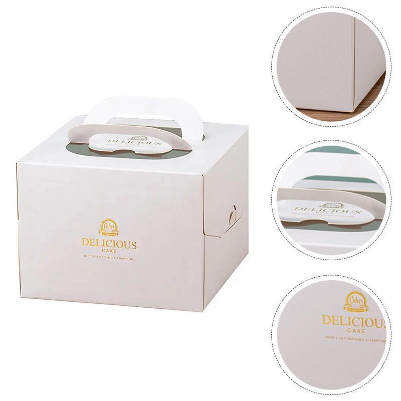 Party Supplies: 30PCS Bear Portable Cake Boxes Display Window Packing Case Party with Handle Birthday - 4 inch