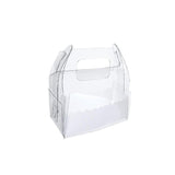 Postage Satchels & Boxes: 50PCS Portable Pastry Boxes Portable Cake Box Paper Cookie Boxes Sandwich Box - S-Transparent+White inner tray
