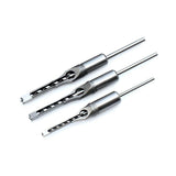 Screwdrivers: 3x Square Hole Mortising Chisel Drill Bit Woodworking Saw Tools for Drilling