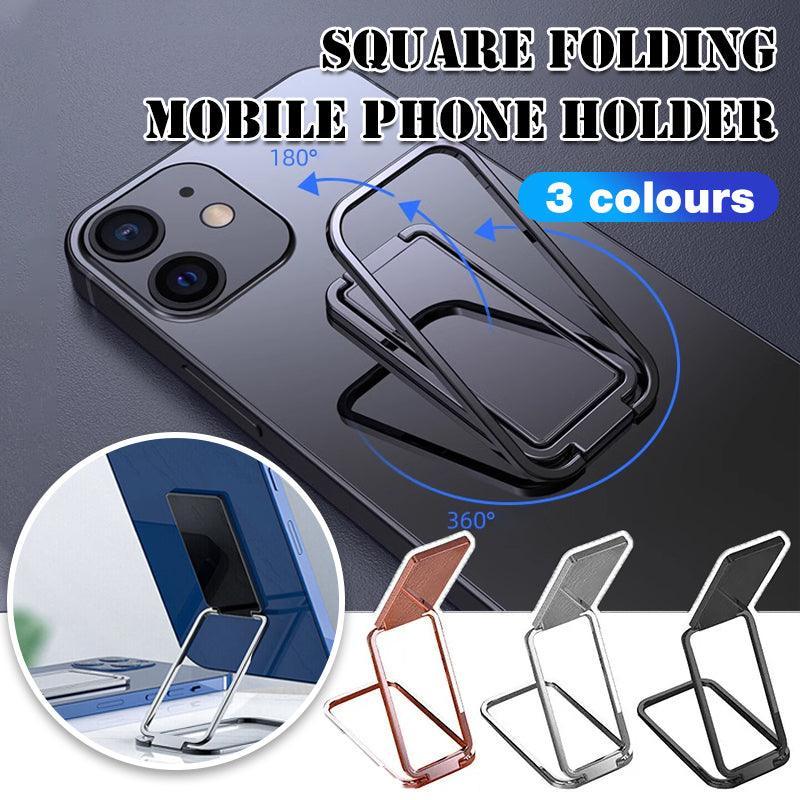 Laptop Stands: Portable Multifunctional Folding Metal Mobile Phone Holder Bracket Desktop Stand - Silver
