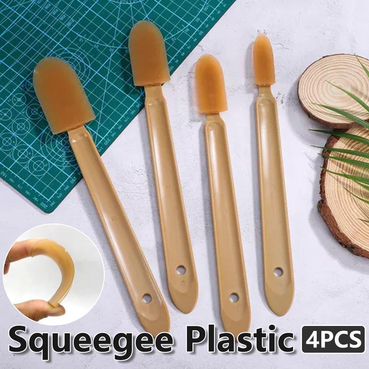 Caulking Tools: 4pcs Squeegee Plastic Grout Sealant Spatula Caulk Applicator Tool Set for Home