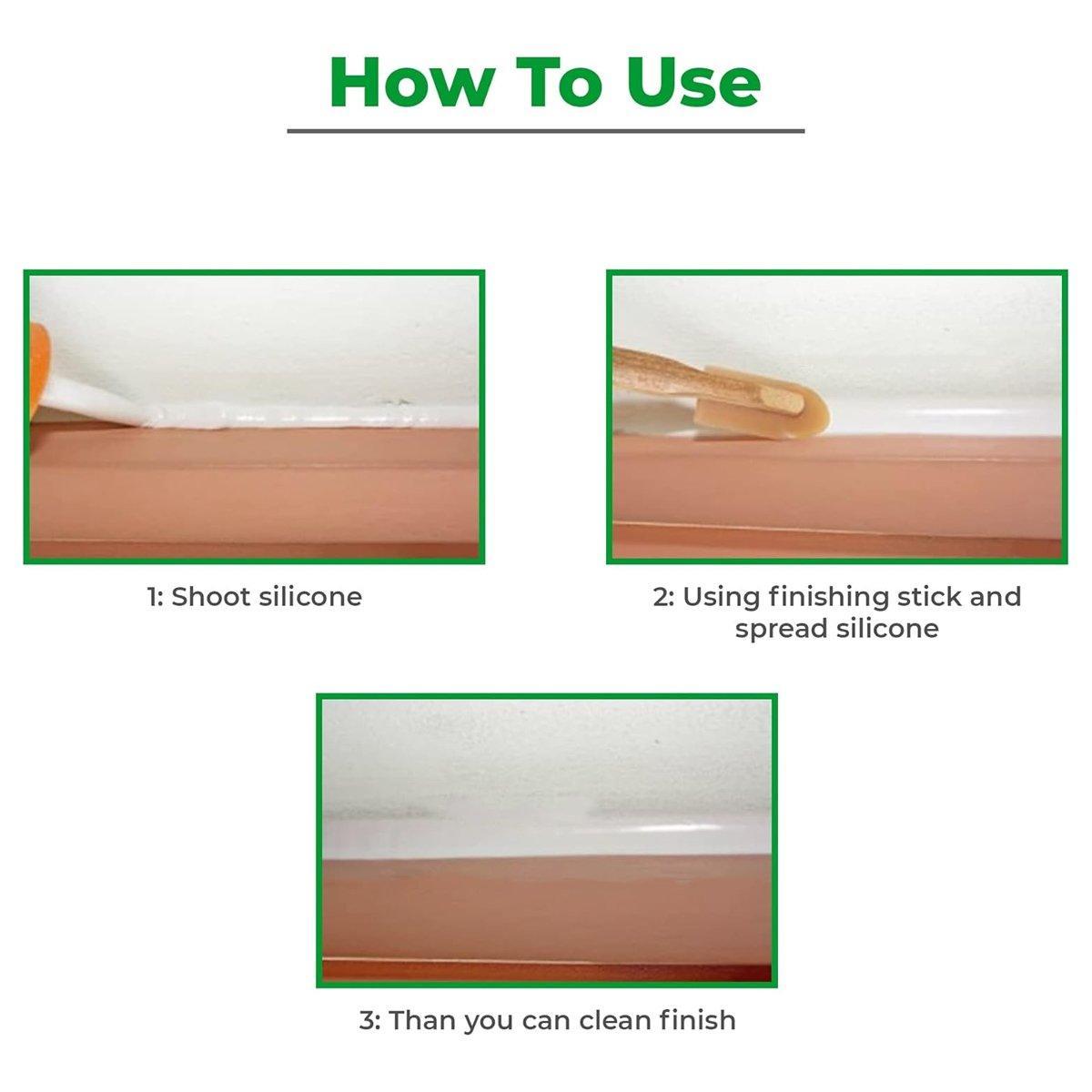 Caulking Tools: 4pcs Squeegee Plastic Grout Sealant Spatula Caulk Applicator Tool Set for Home