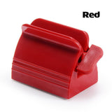 Oral Care: Large Bathroom Toothpaste Squeezer Tube Easy Stand Dispenser Rolling Holder Seat - Red