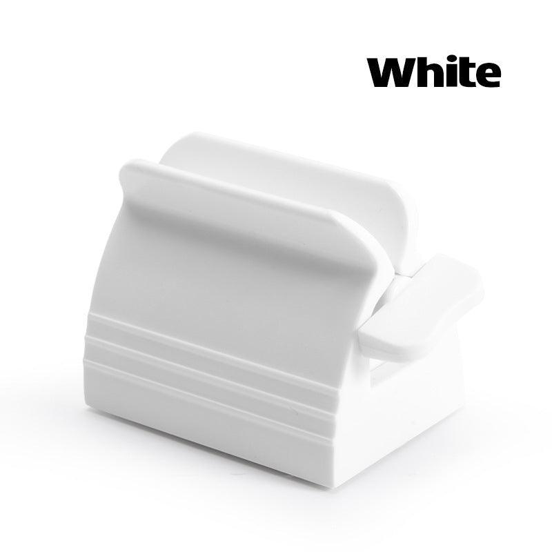 Oral Care: Large Bathroom Toothpaste Squeezer Tube Easy Stand Dispenser Rolling Holder Seat - Red