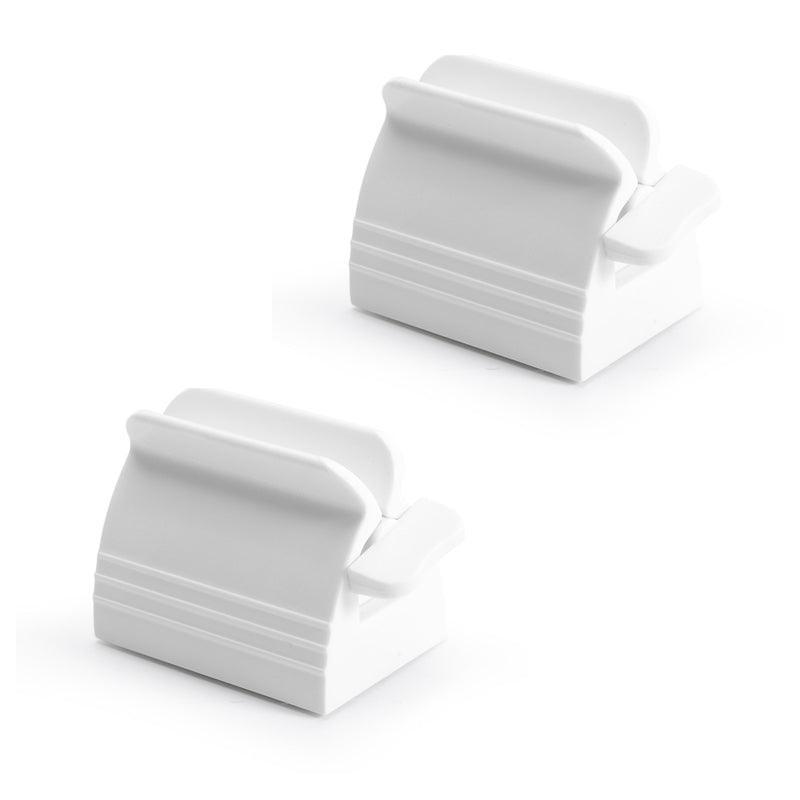 Oral Care: Large Bathroom Toothpaste Squeezer Tube Easy Stand Dispenser Rolling Holder Seat - Red