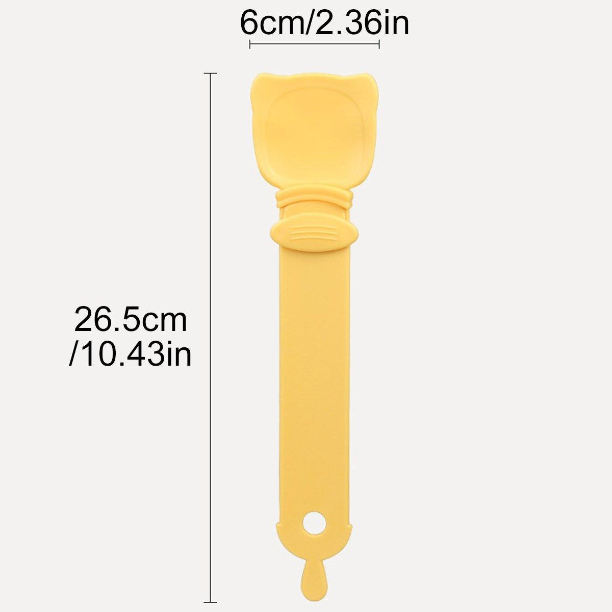 Cat Bowls, Feeders & Waterers: Cat Strip Scoop Squeezer Feeder Snack Spoon Easy Cat Feeding Treats - Orange