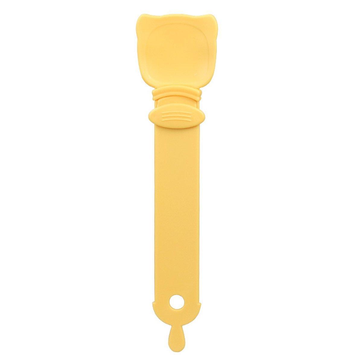 Cat Bowls, Feeders & Waterers: Cat Strip Scoop Squeezer Feeder Snack Spoon Easy Cat Feeding Treats - White