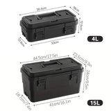 Tool Boxes: Multi Function Toolbox Household Car Storage Organizer Outdoor Hardware Case - 4L