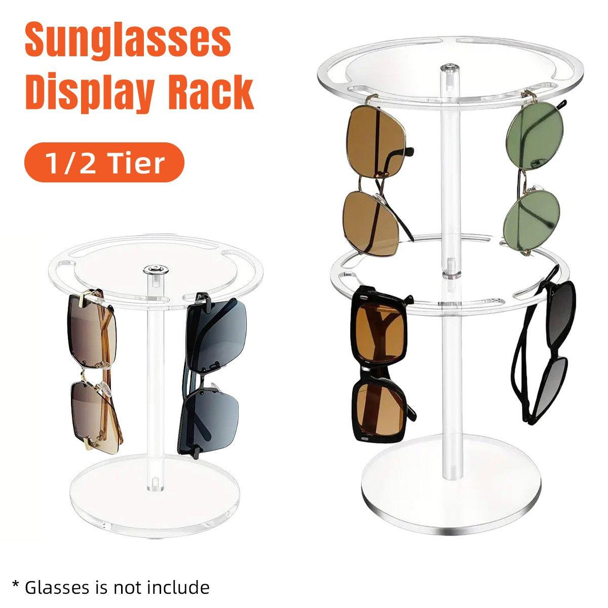 Men's Accessories: 360 Degree Rotating Eyeglasses Display Stand Desktop Holder Organizer Glasses Storage - 1-Layer