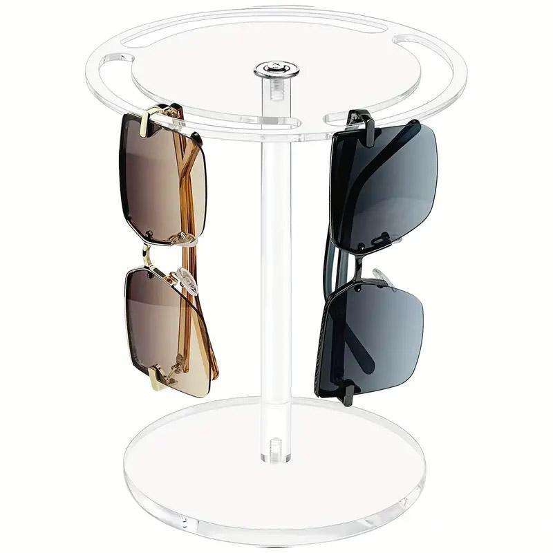 Men's Accessories: 360 Degree Rotating Eyeglasses Display Stand Desktop Holder Organizer Glasses Storage - 1-Layer