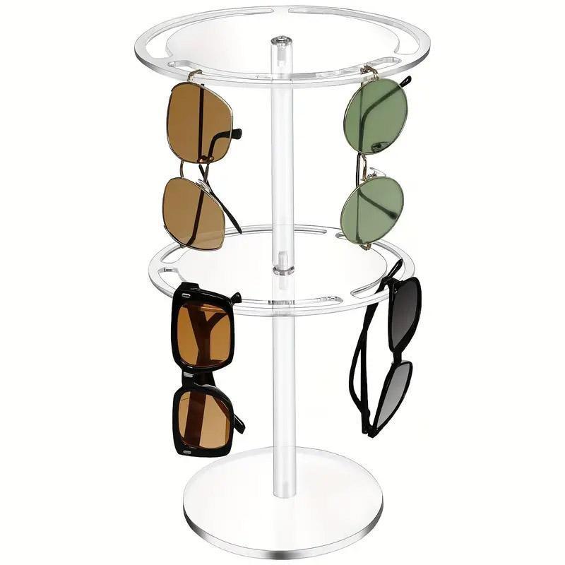 Men's Accessories: 360 Degree Rotating Eyeglasses Display Stand Desktop Holder Organizer Glasses Storage - 1-Layer