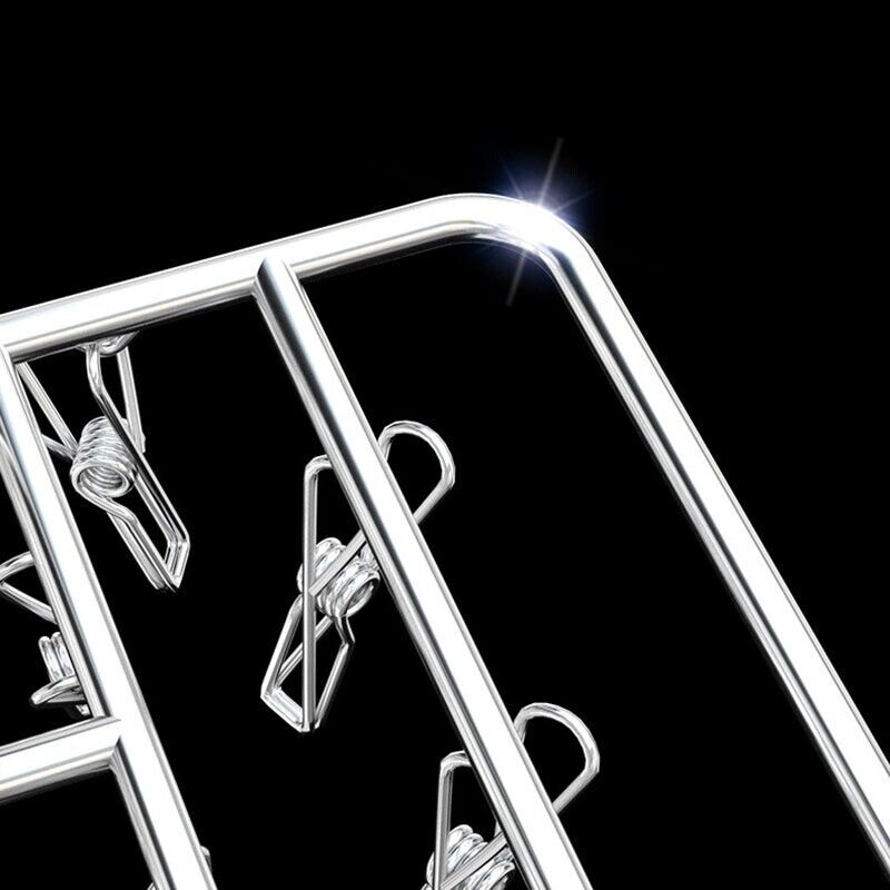 Drying Racks & Hangers: 30/40/55 Pegs Stainless Steel Laundry Sock Underwear Clothes Dryer Rack Hanger - 30Pegs