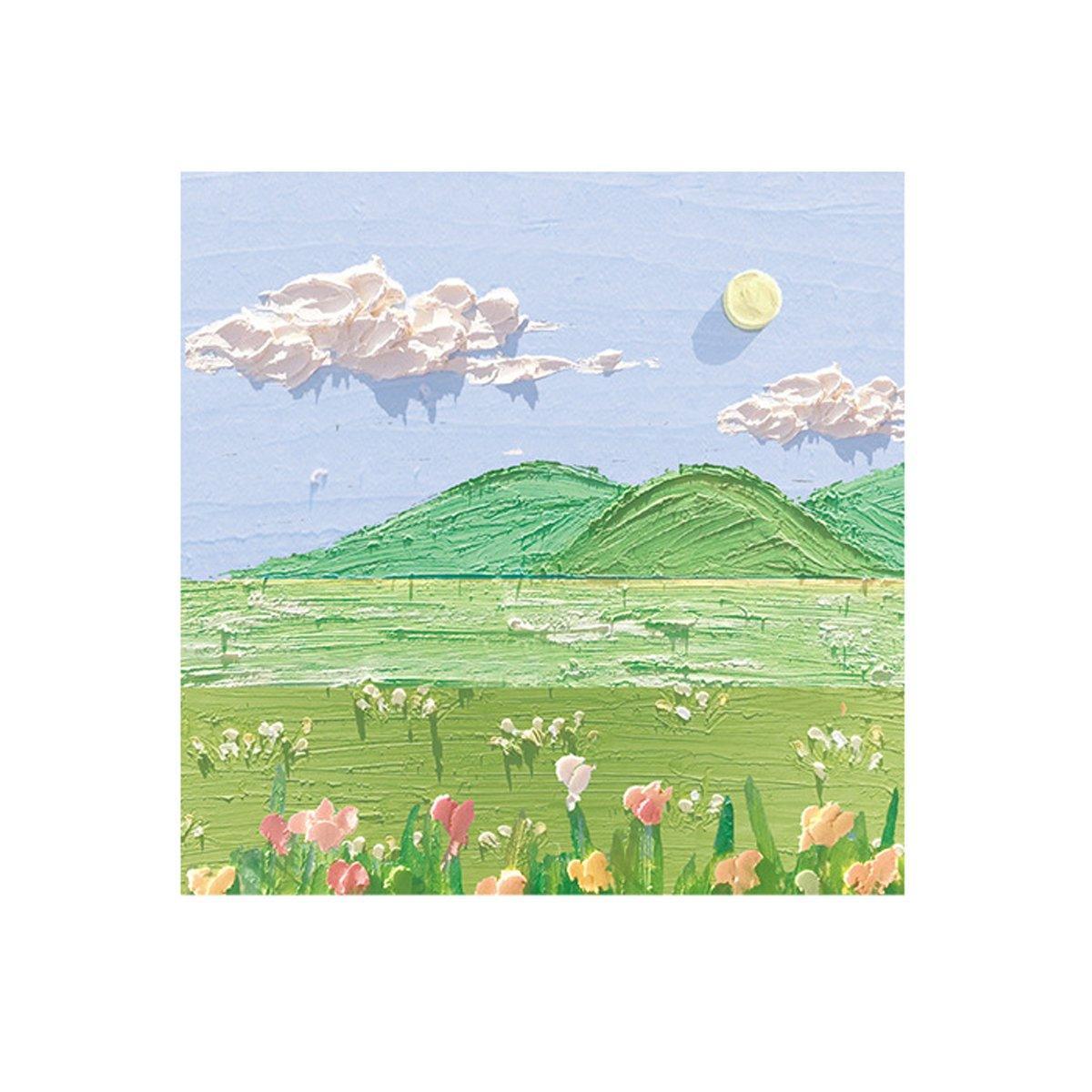 Paper Products: 800 Sheets Colorful Oil Painting Sticky Notes Memo Pads Self-Adhesive Notes - 5#
