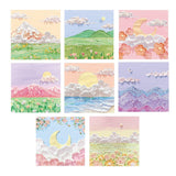 800 Sheets Colorful Oil Painting Sticky Notes Memo Pads Self-Adhesive Notes - 8#