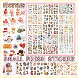 15-Style Creative Student Graffiti Sticker Set Small Fresh Sticker - O-Retro Objects