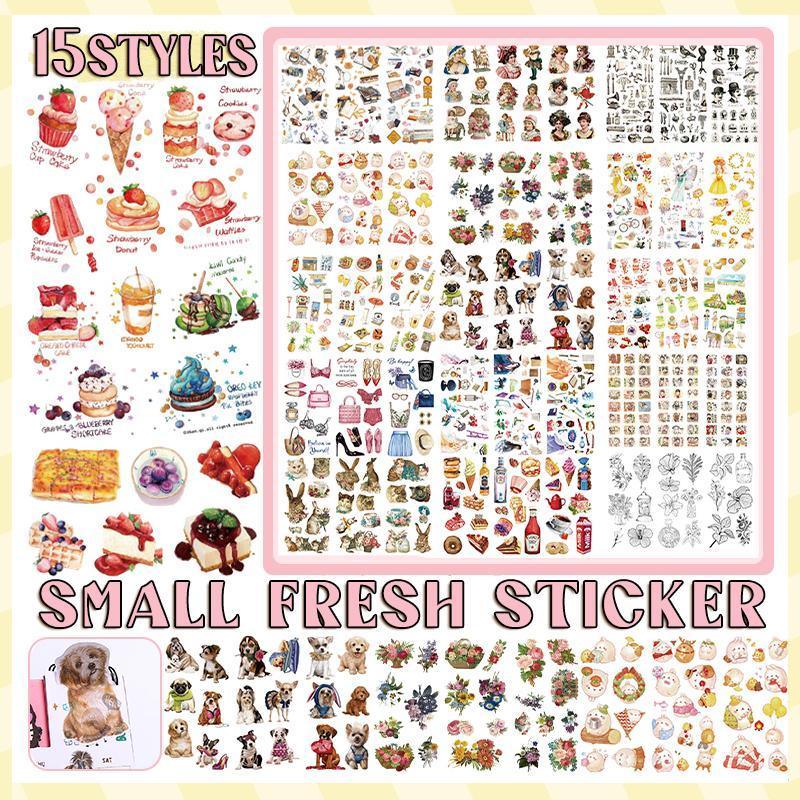 Labels: 15-Style Creative Student Graffiti Sticker Set Small Fresh Sticker - A-Alchemist's ar tifact