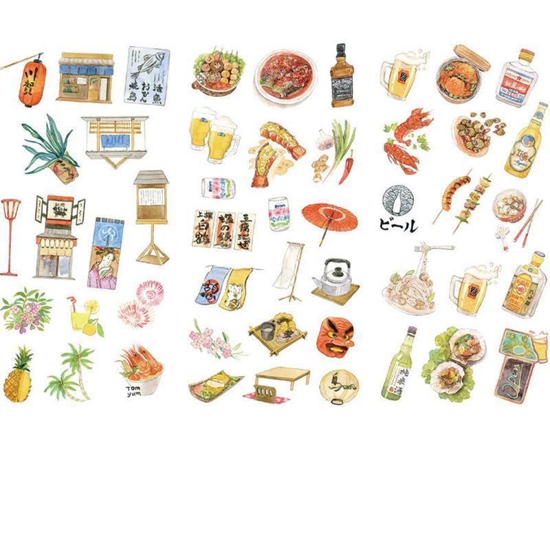 Labels: 15-Style Creative Student Graffiti Sticker Set Small Fresh Sticker - L-Hand Painted flower leaves