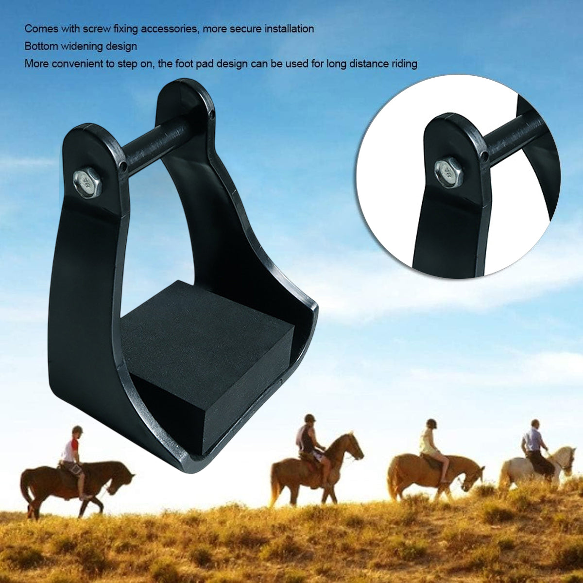 Farm Equipment: 2pcs Plastic Stirrups Adjustable Horse Riding Equestrian Training Stable Riding