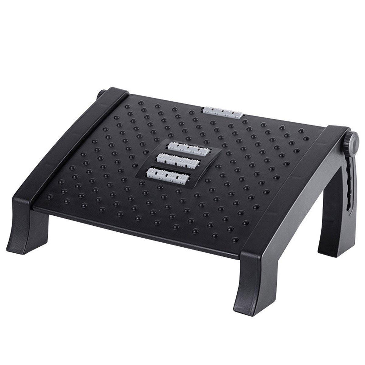 1PC Adjustable Office Foot Rest Pedal Stool Sofa Leg Support for Home or Desk Use - Grey