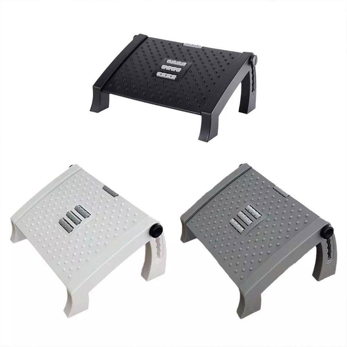 Ottomans & Footstools: 1PC Adjustable Office Foot Rest Pedal Stool Sofa Leg Support for Home or Desk Use - White
