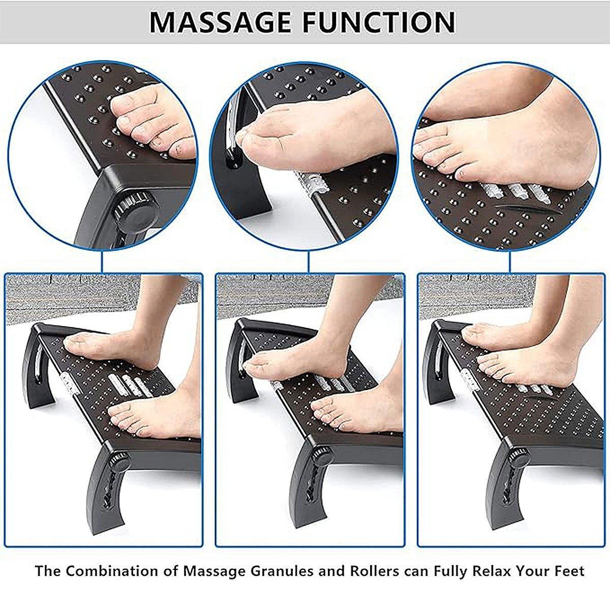 Ottomans & Footstools: 1PC Adjustable Office Foot Rest Pedal Stool Sofa Leg Support for Home or Desk Use - White
