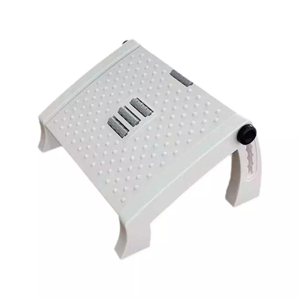 Ottomans & Footstools: 1PC Adjustable Office Foot Rest Pedal Stool Sofa Leg Support for Home or Desk Use - White