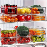 6pcs Transparent Fridge Organizer Storage Box for Kitchen and Food Organization
