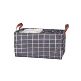 2pcs Foldable Cotton Linen Storage Baskets Home Organizer Box Office Supplies - Dinosaur