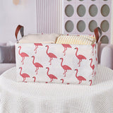 2pcs Foldable Cotton Linen Storage Baskets Home Organizer Box Office Supplies - Waterweed