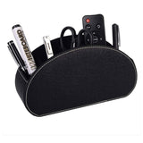 Toy Boxes: PU Leather Desktop Organiser Remote Control Office Cosmetic Storage Box Holder