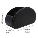 Toy Boxes: PU Leather Desktop Organiser Remote Control Office Cosmetic Storage Box Holder