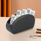 Toy Boxes: PU Leather Desktop Organiser Remote Control Office Cosmetic Storage Box Holder