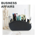 Toy Boxes: PU Leather Desktop Organiser Remote Control Office Cosmetic Storage Box Holder