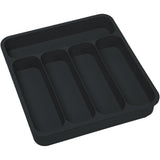 Storage Boxes: Expandable Cutlery Drawer Organizer Adjustable 6 Slot Kitchen Utensil Tray - Black