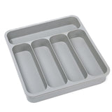 Storage Boxes: Expandable Cutlery Drawer Organizer Adjustable 6 Slot Kitchen Utensil Tray - Black