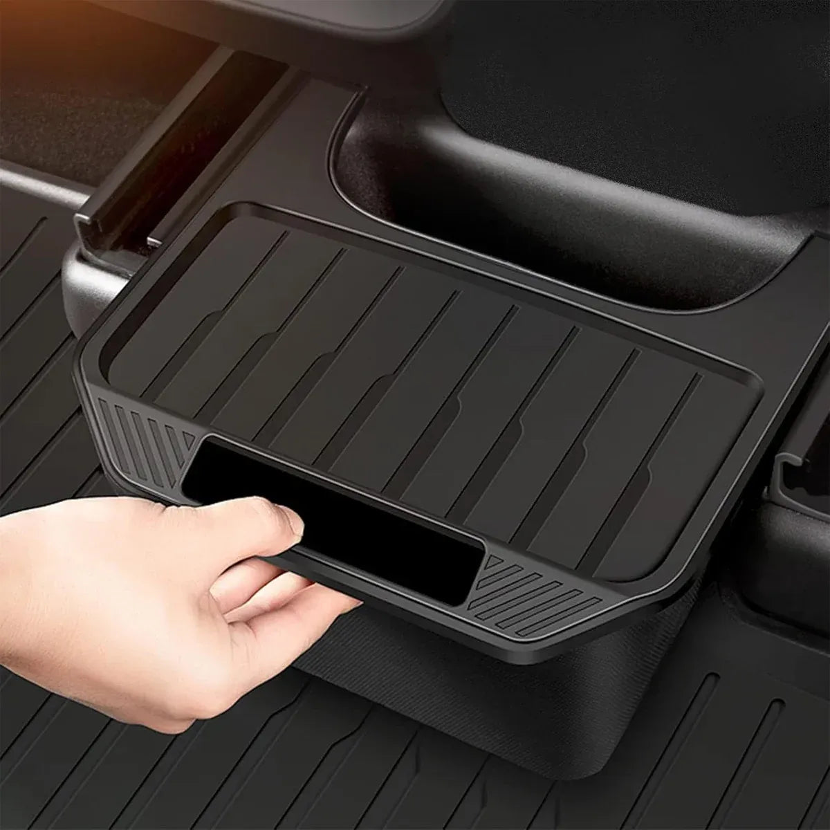 For Tesla Model Y Rear Center Organizer Backseat Storage Box Bin Accessories