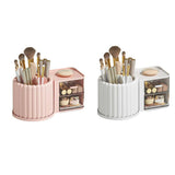Storage Boxes: Rotating Cosmetic Pen Holder Dustproof Waterproof Storage Box Sanitary Organizer - White